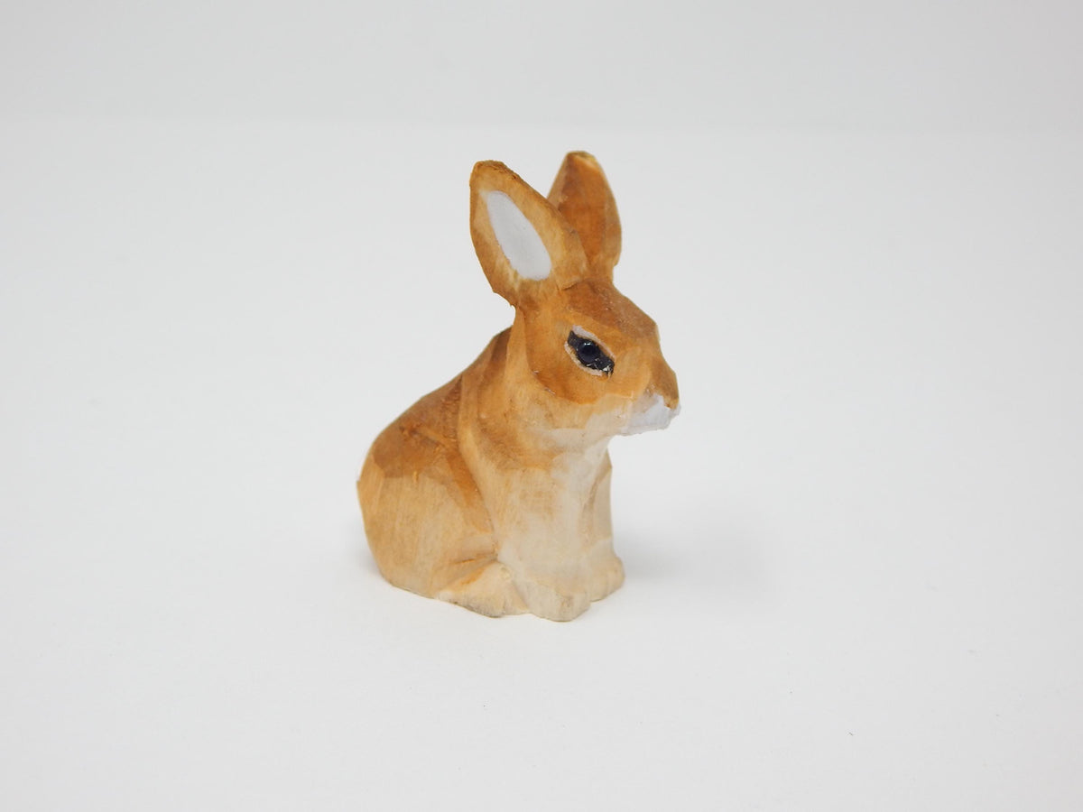 Handmade Wood Rabbit Ornament Hanging Bunny Figurine