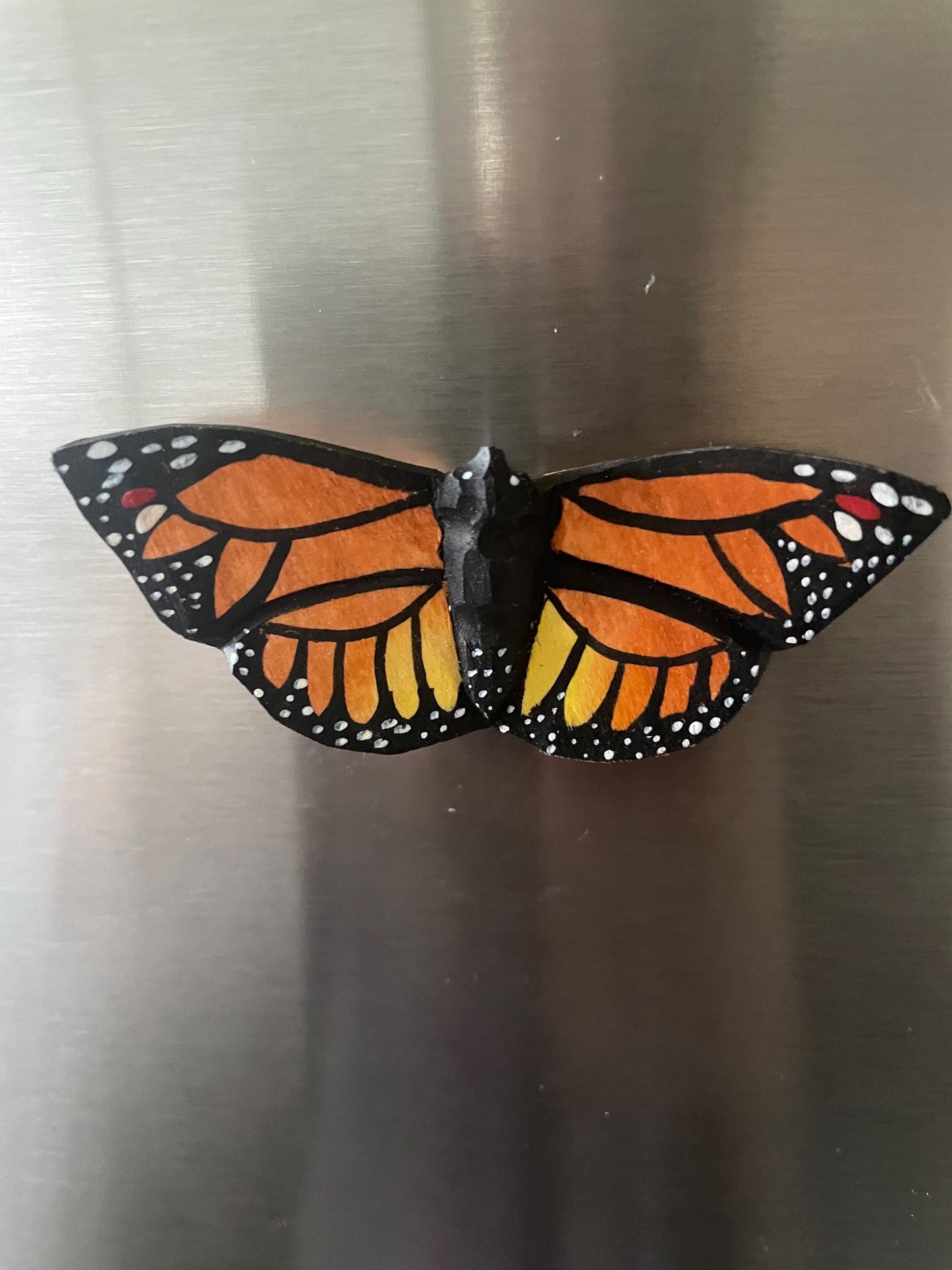 Monarch Butterfly Fridge Magnet Figurine Decoration Art Milkweed Common Tiger Garden Fake Insect
