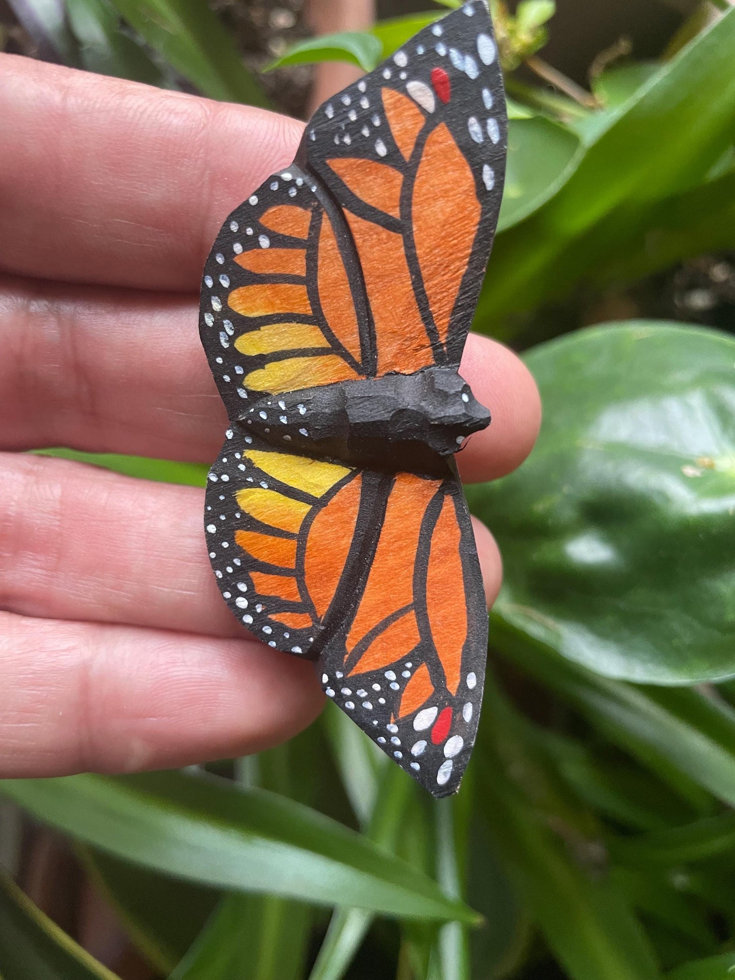 Monarch Butterfly Fridge Magnet Figurine Decoration Art Milkweed Common Tiger Garden Fake Insect