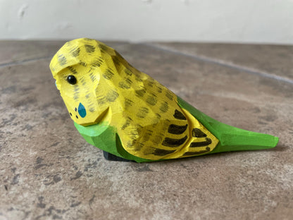 Green Parakeet Figurine