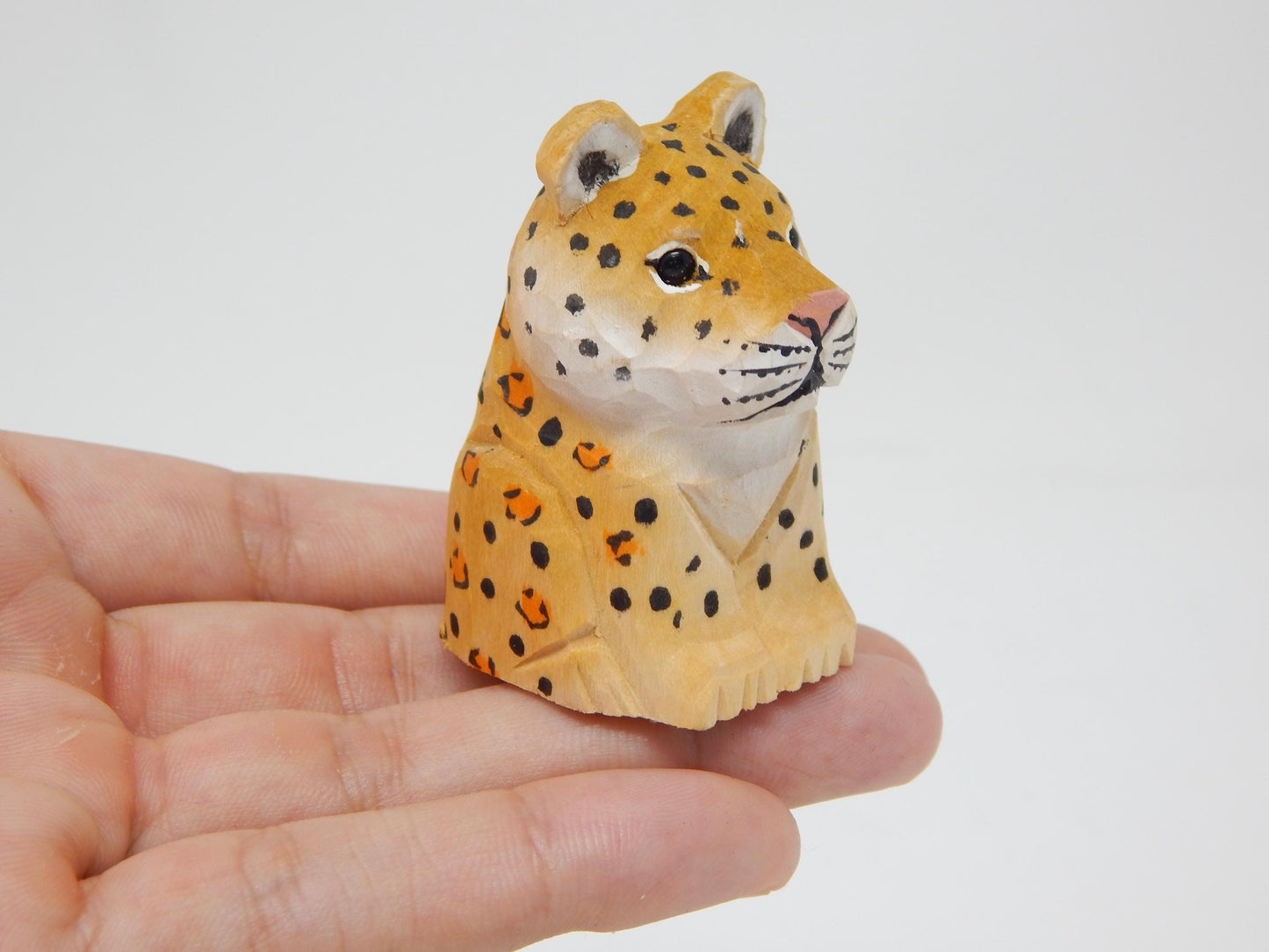 Leopard Jaguar Panther Wedding Cake Topper Love Bride Groom Engagement Anniversary Carved Wood Statue