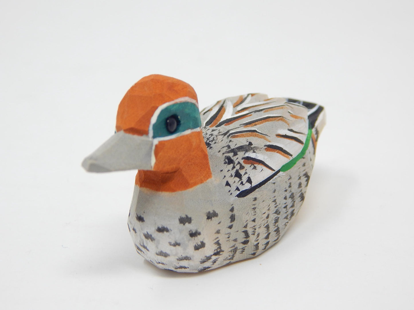 Eurasian Teal Duck Cake Topper Bride & Groom Love Wedding Engagement Anniversary Carved Wood Statue