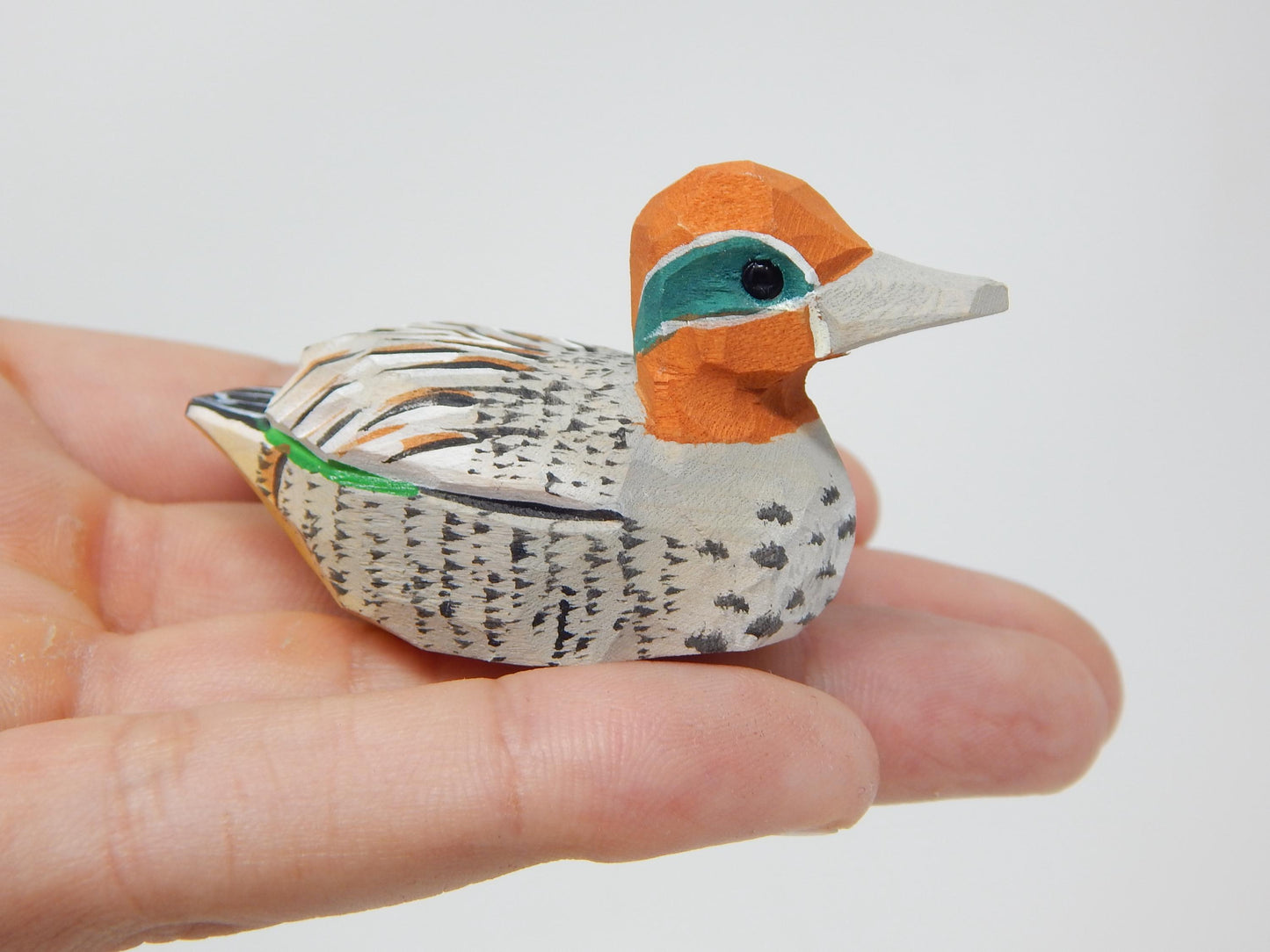 Eurasian Teal Duck Cake Topper Bride & Groom Love Wedding Engagement Anniversary Carved Wood Statue