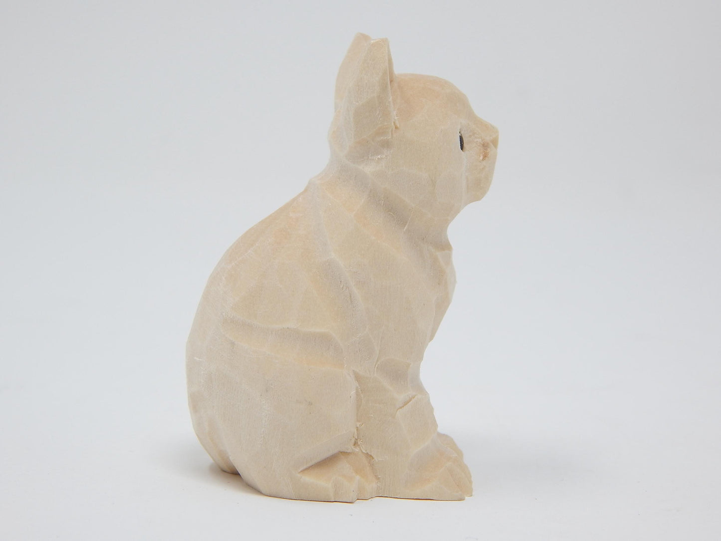 Cat Kitten Unpainted  Wedding Cake Topper Love Bride Groom Engagement Anniversary Carved Wood Statue