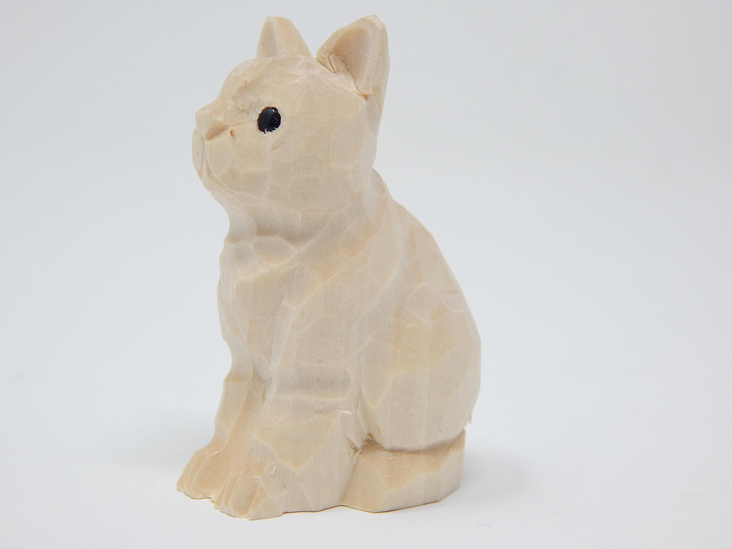 Cat Kitten Unpainted  Wedding Cake Topper Love Bride Groom Engagement Anniversary Carved Wood Statue