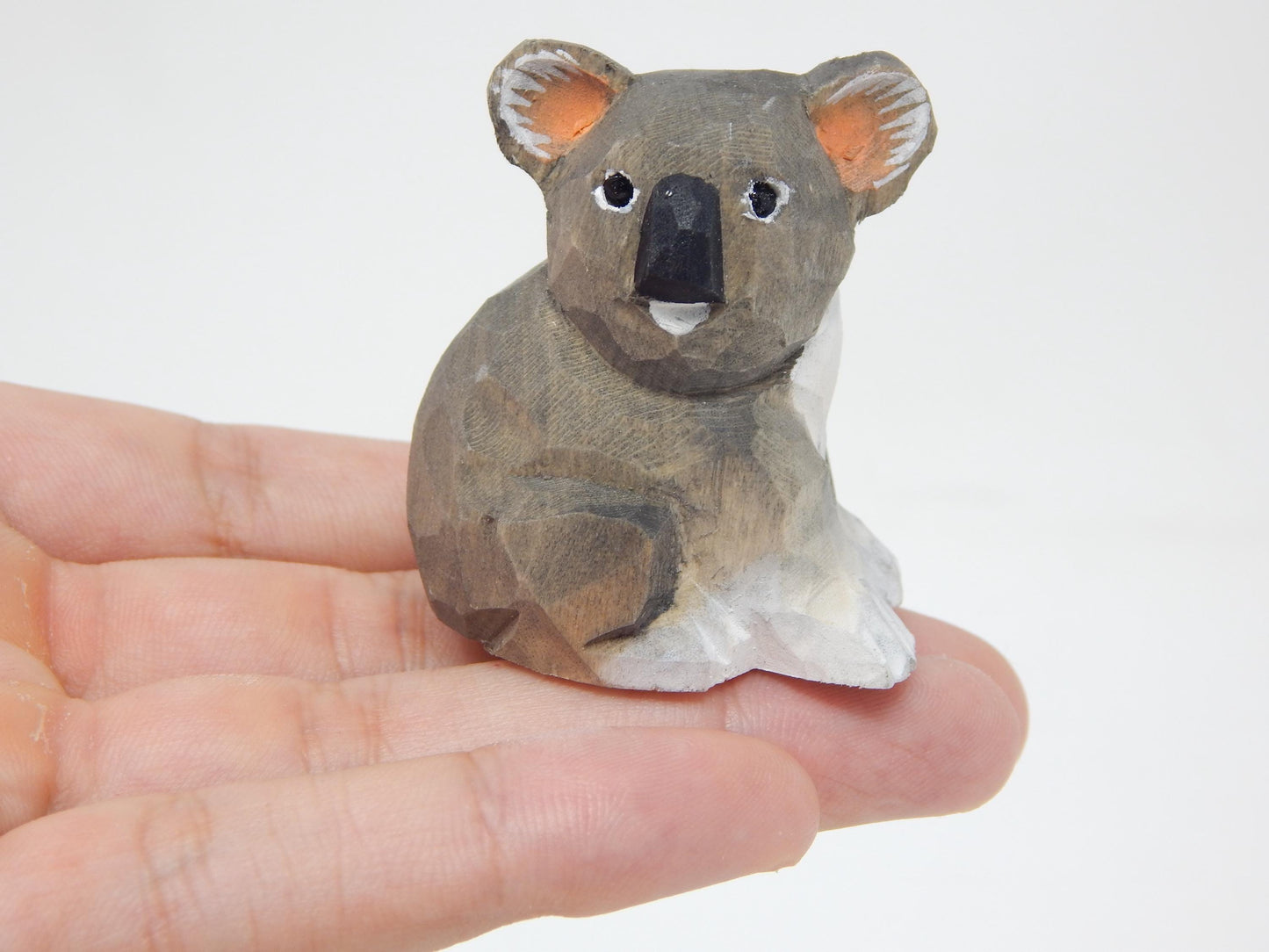 Koala Bear Cake Topper Bride & Groom Love Wedding Engagement Anniversary Carved Wood Statue