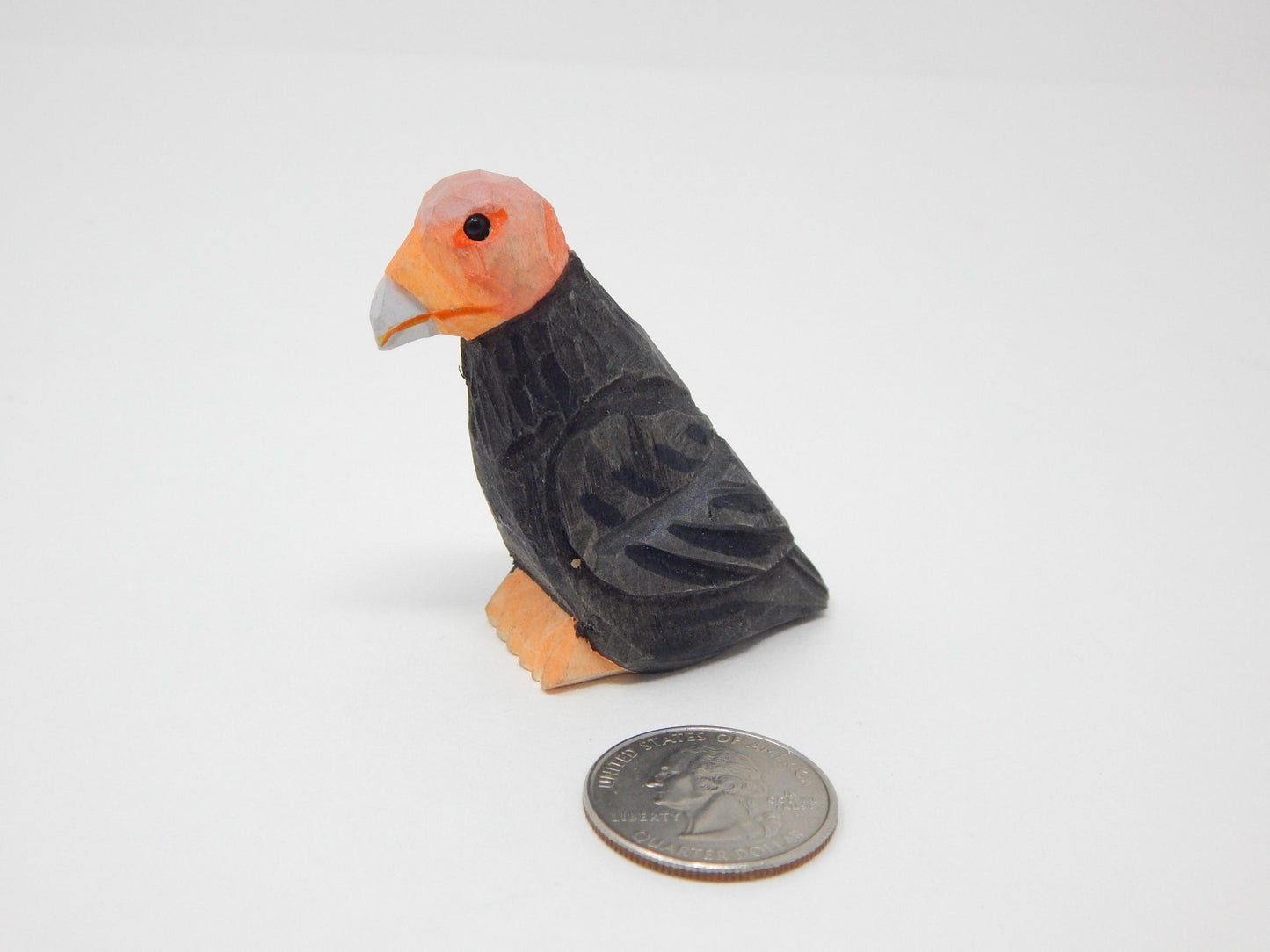 Condor Figurine Cake Topper Bride & Groom Wedding Engagement Anniversary Carved Wood Statue