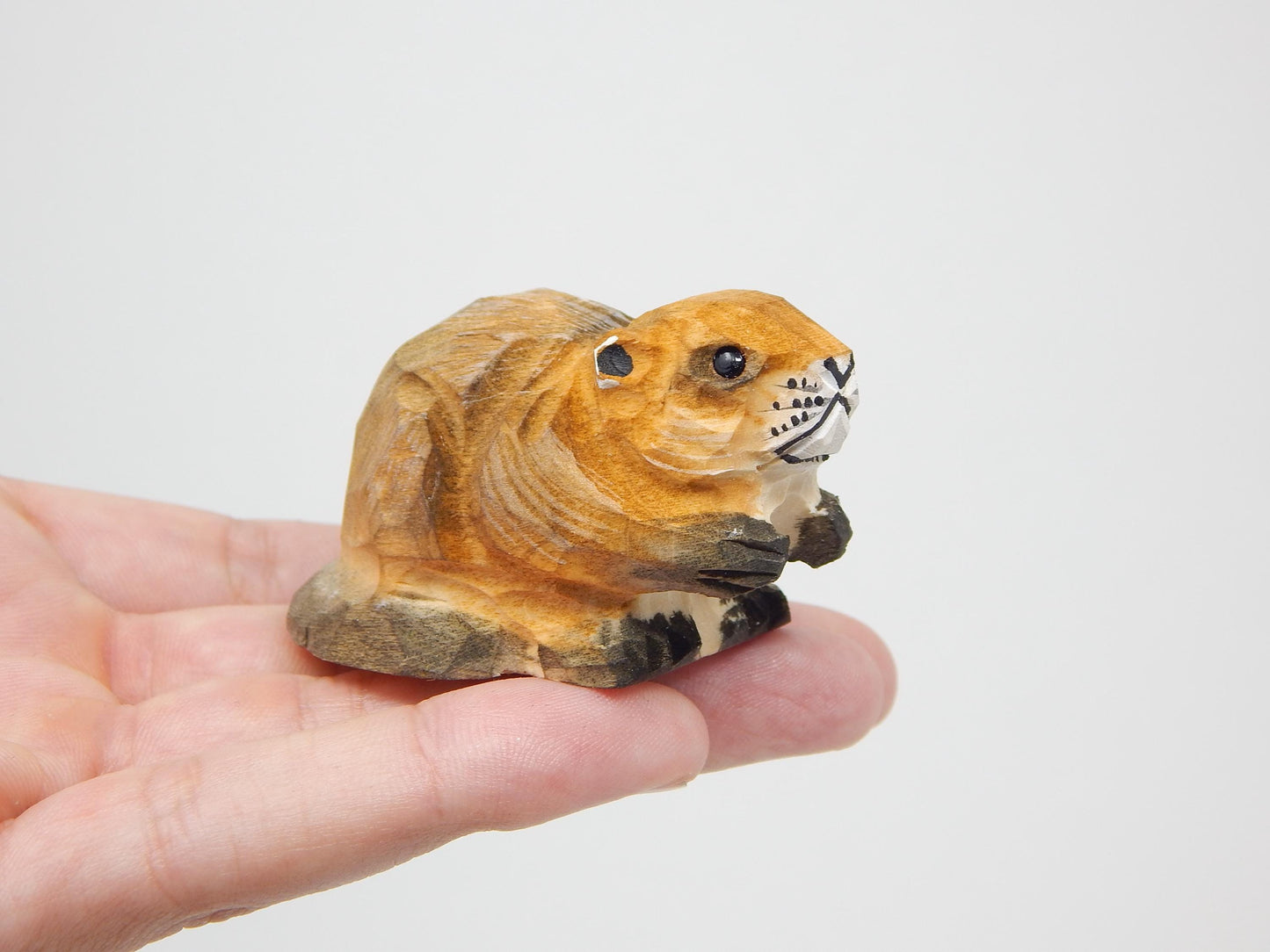 Beaver figurine Cake Topper Bride & Groom Love Wedding Engagement Anniversary Carved Wood Statue