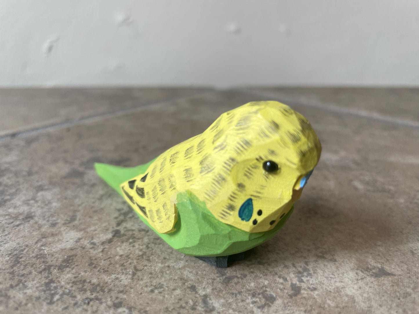 Parakeet Wedding Cake Topper Love Birds Budgie Bride Groom Engagement Anniversary Carved Wood Statue
