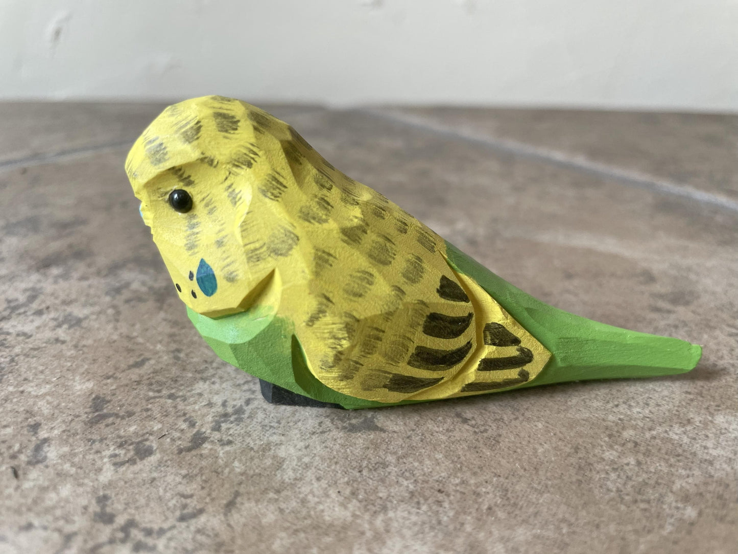 Parakeet Wedding Cake Topper Love Birds Budgie Bride Groom Engagement Anniversary Carved Wood Statue