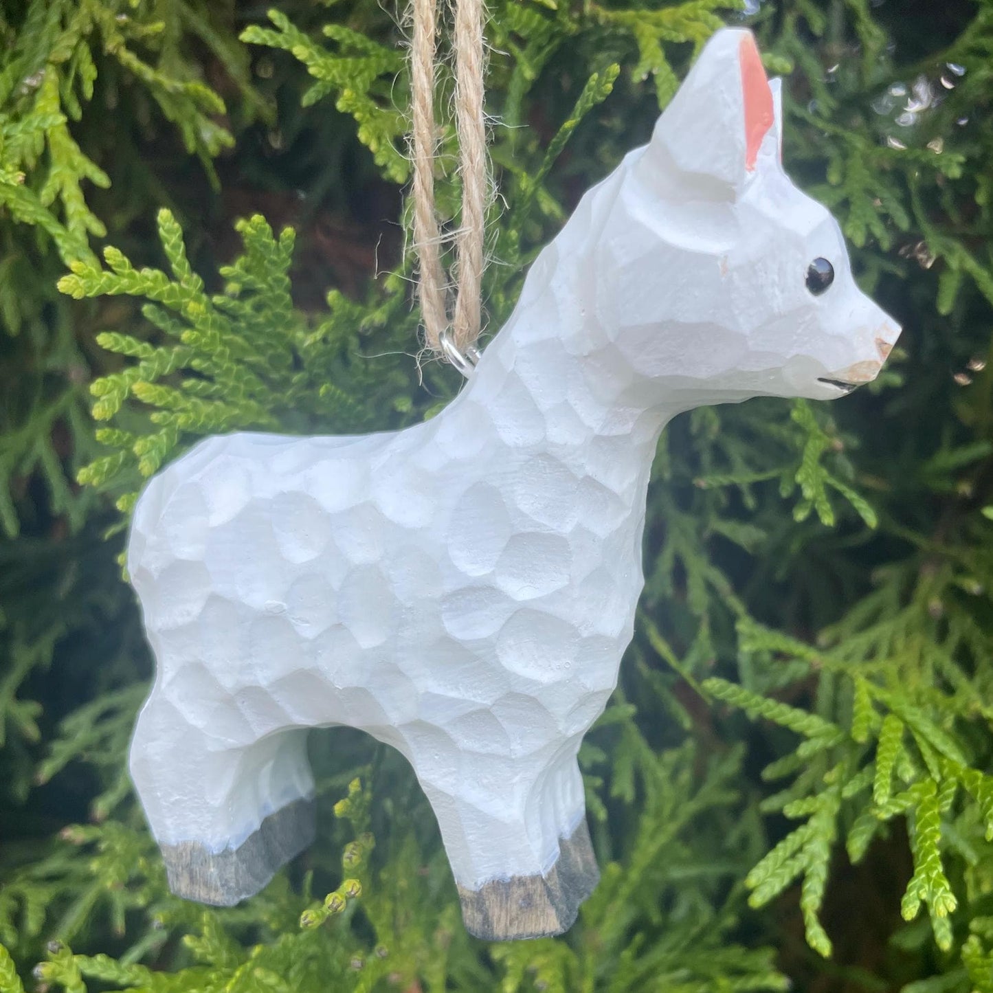 Llama Figurine Statue Ornament Alpaca Miniature Small Animal Party Décor Wood Art Sculpture
