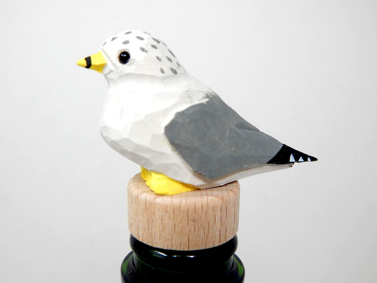 Handmade Seagull Albatross Bird Wine Stopper – Rustic Reusable Bottle Plug