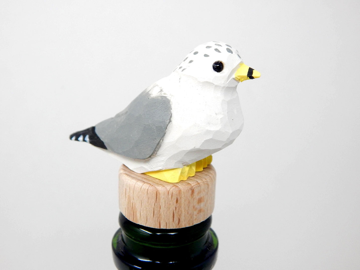 Handmade Seagull Albatross Bird Wine Stopper – Rustic Reusable Bottle Plug