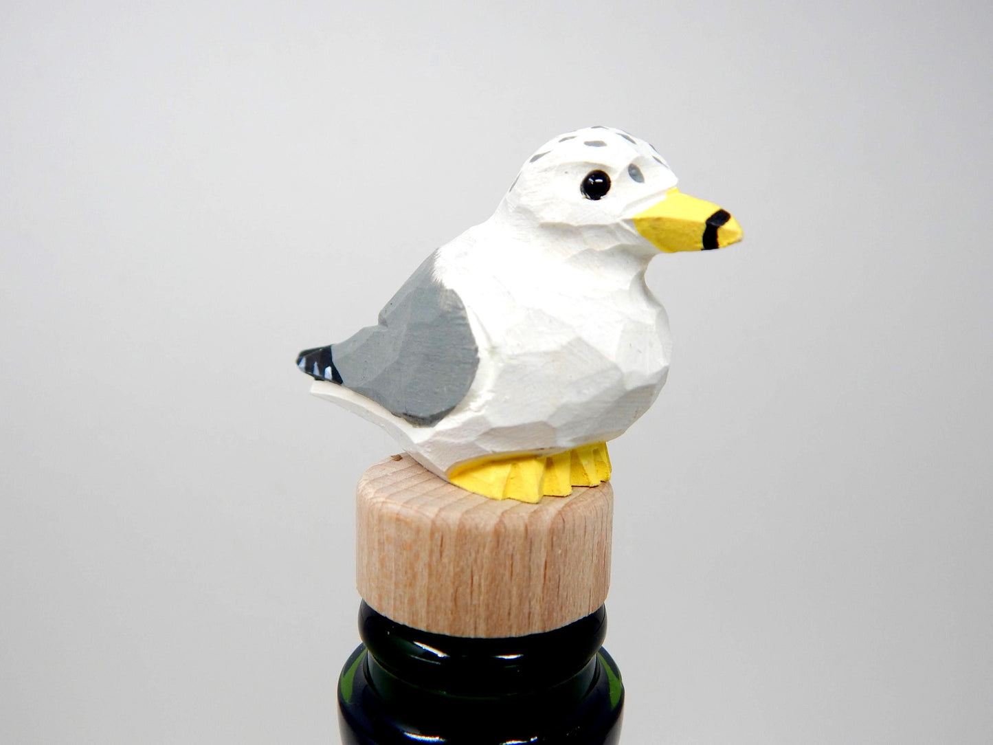 Handmade Seagull Albatross Bird Wine Stopper – Rustic Reusable Bottle Plug