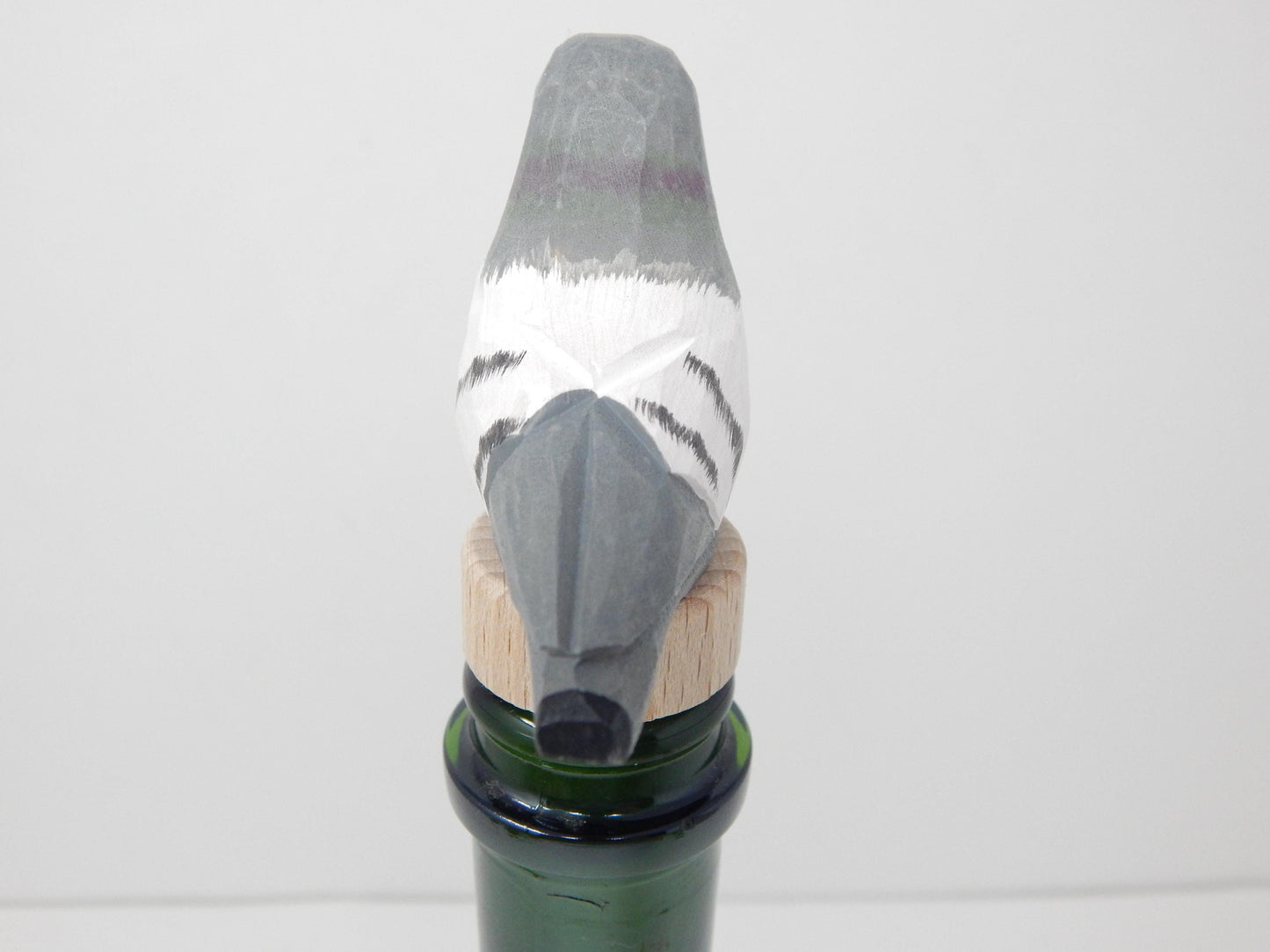 Handmade Pigeon Bird Wine Stopper – Rustic Reusable Bottle Plug