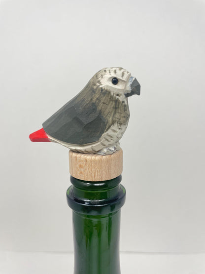 Grey Parrot Wine Stopper