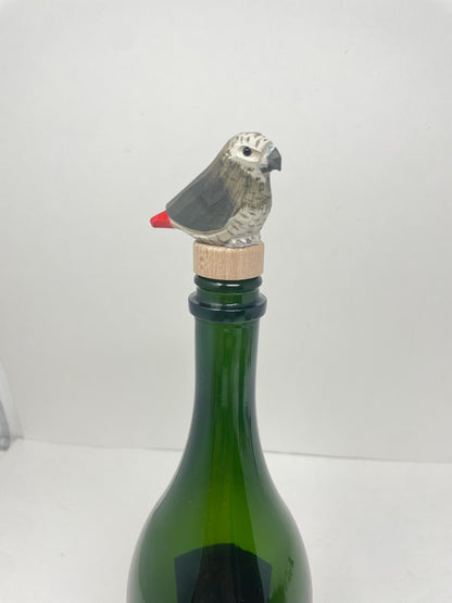 Grey Parrot Wine Stopper