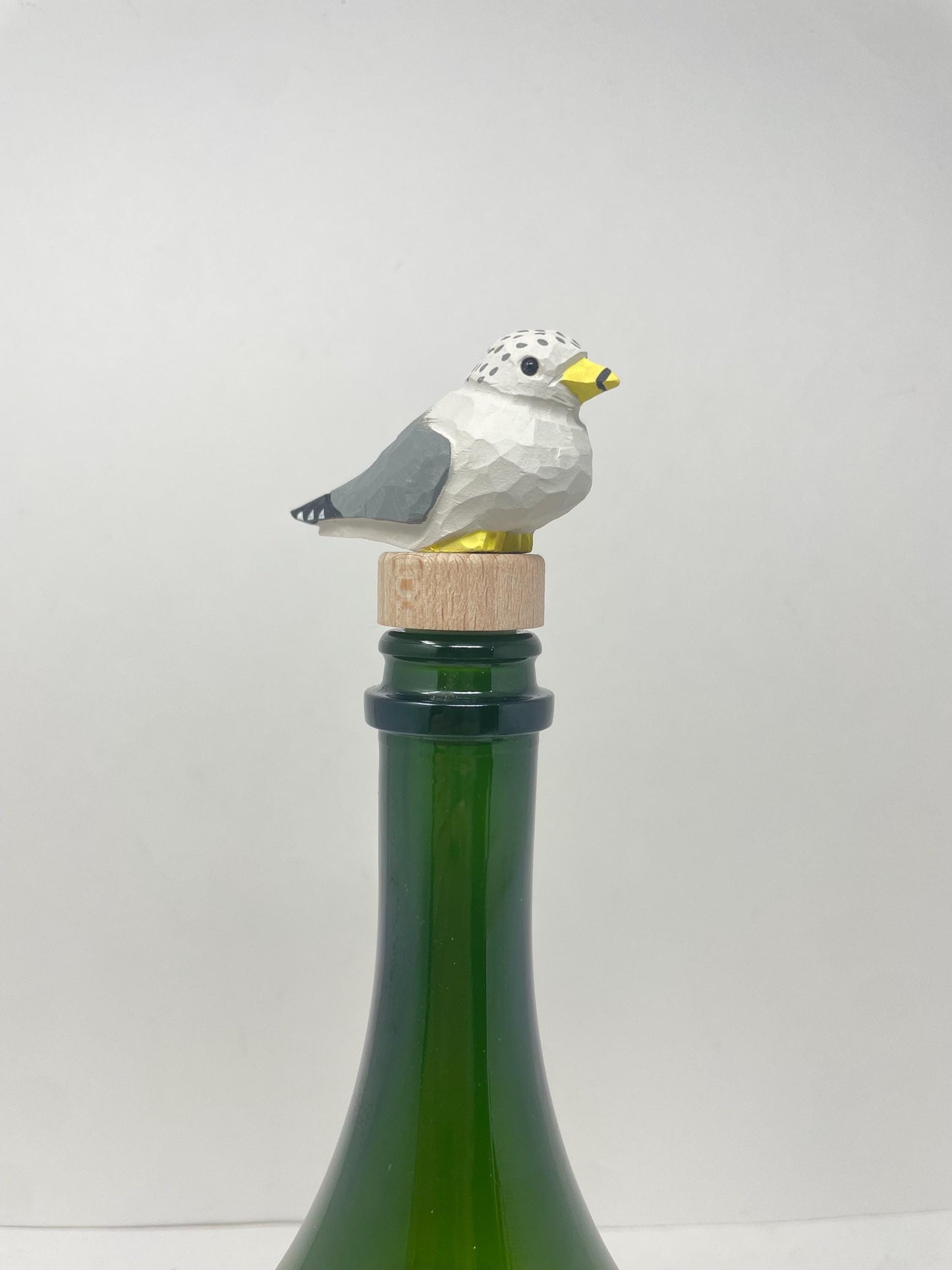 Handmade Seagull Albatross Bird Wine Stopper – Rustic Reusable Bottle Plug