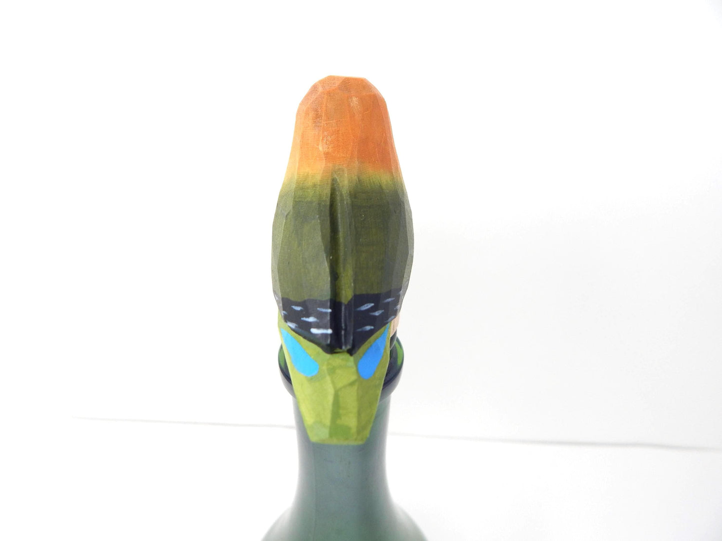Handmade Lovebird Wine Stopper – Rustic Reusable Bottle Plug