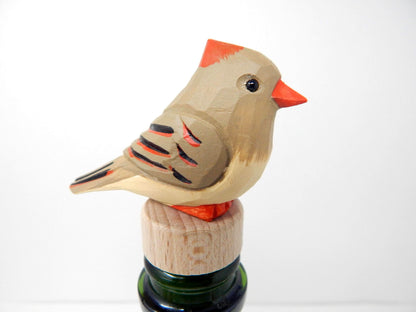 Female Cardinal Wine Stopper