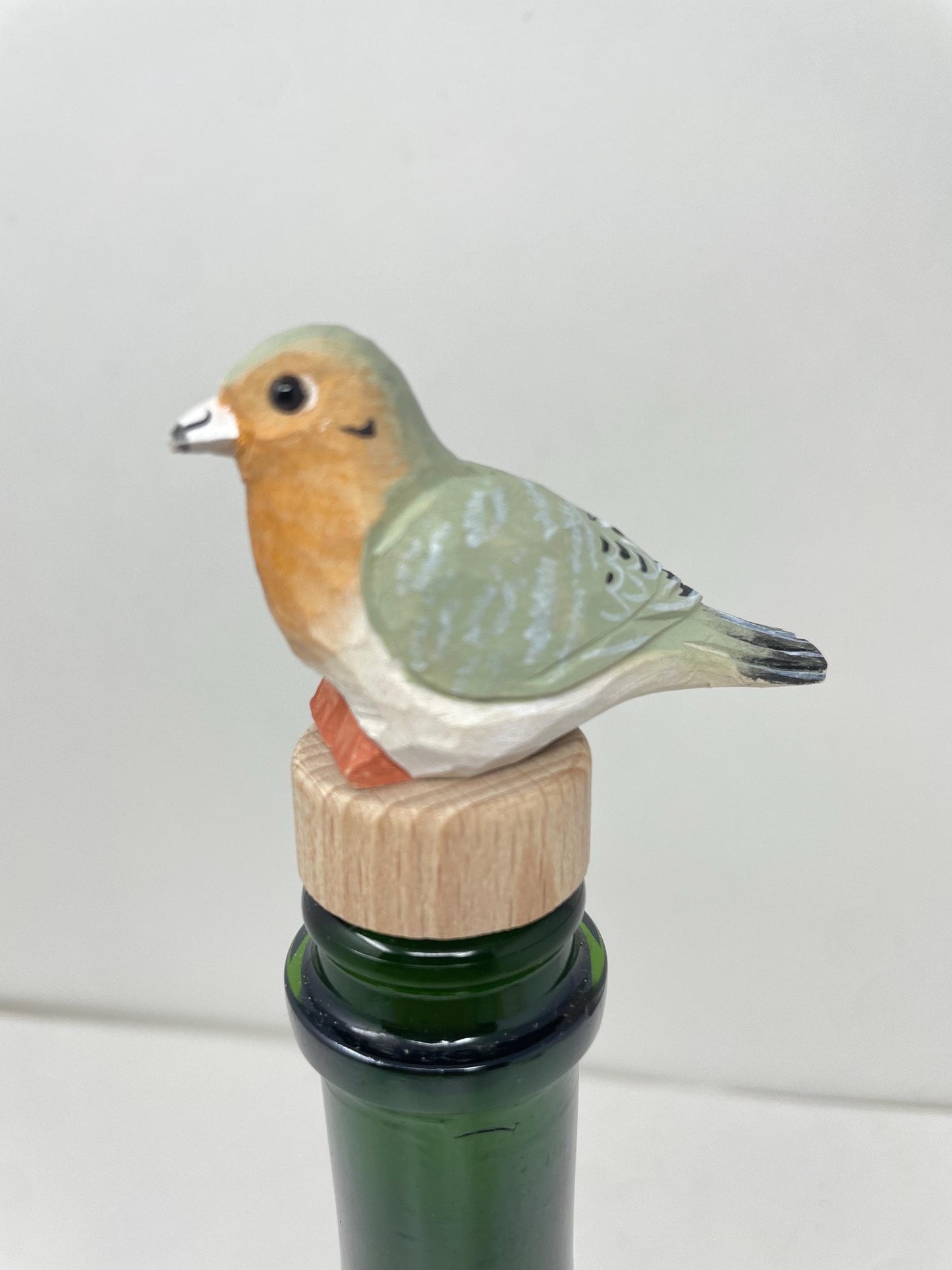 Handmade Mourning Dove Wine Stopper – Rustic Reusable Bottle Plug
