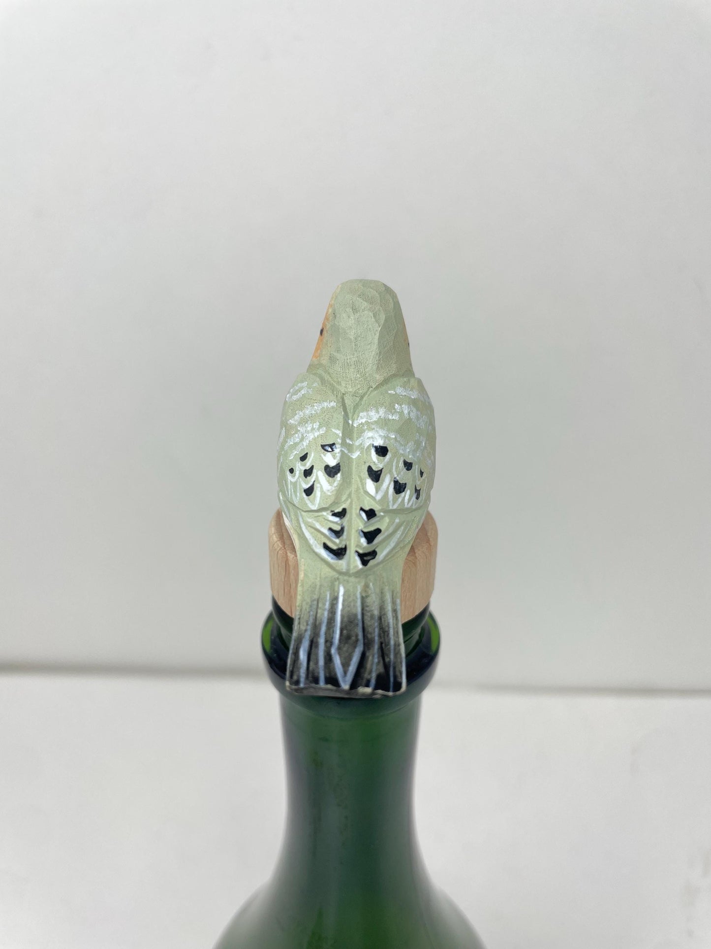 Handmade Mourning Dove Wine Stopper – Rustic Reusable Bottle Plug