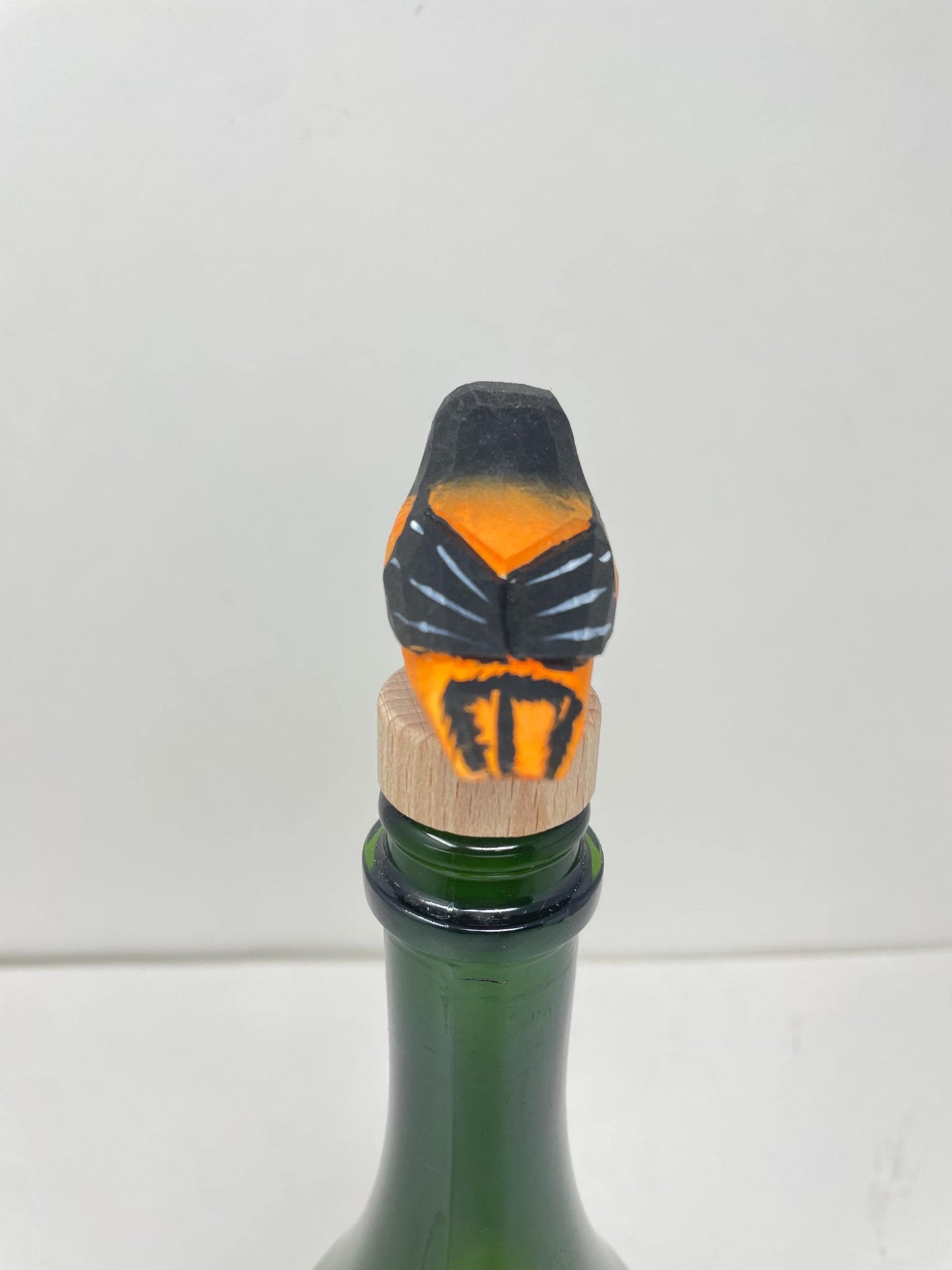 Handmade Oriole Wine Stopper – Rustic Reusable Bottle Plug