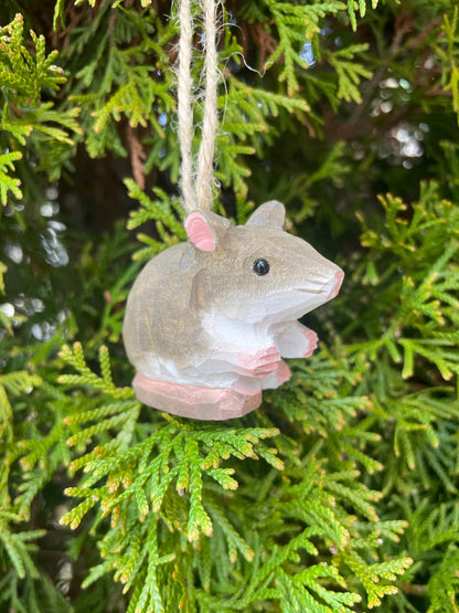Gray Mouse Ornament