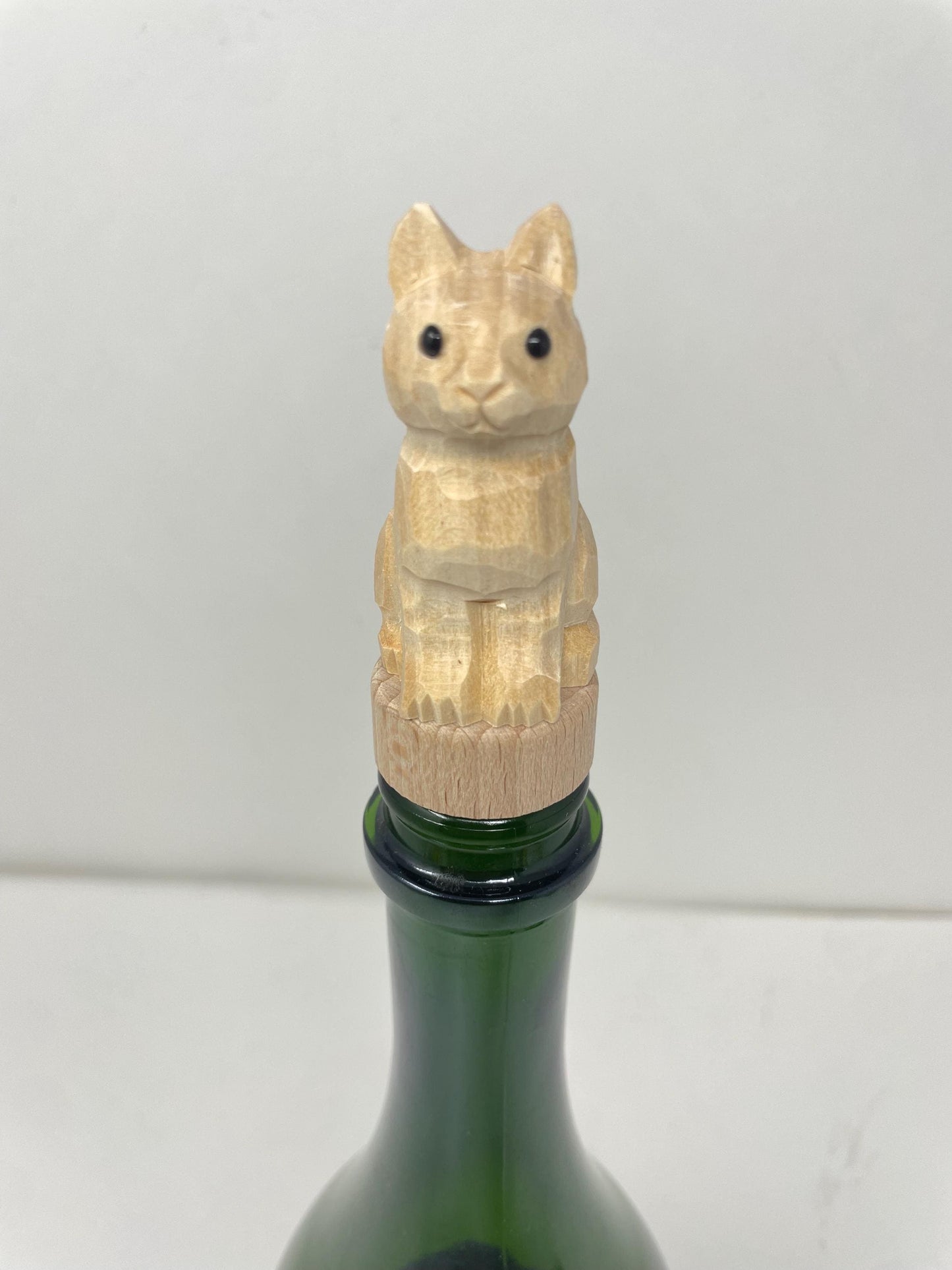 Cat Handmade DIY Craft Wine Stopper – Reusable Wooden Bottle Plug Rustic Bar Décor