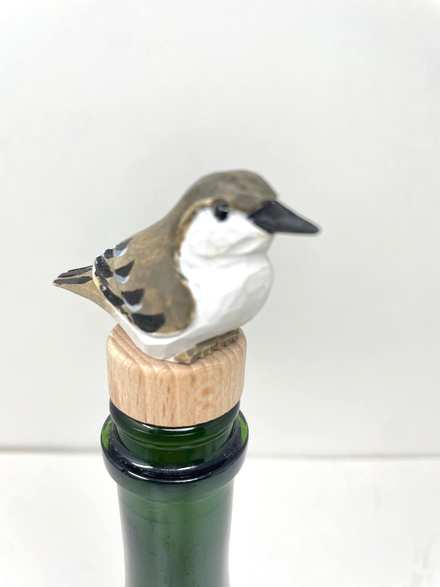 Handmade Mockingbird Wine Stopper – Rustic Reusable Bottle Plug