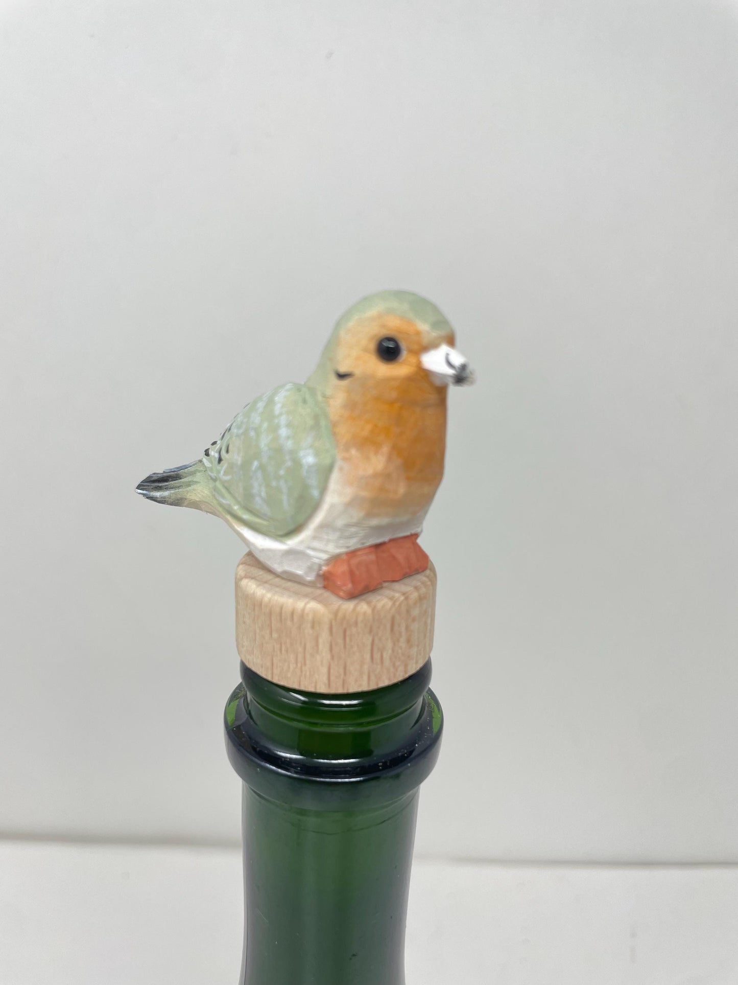 Handmade Mourning Dove Wine Stopper – Rustic Reusable Bottle Plug