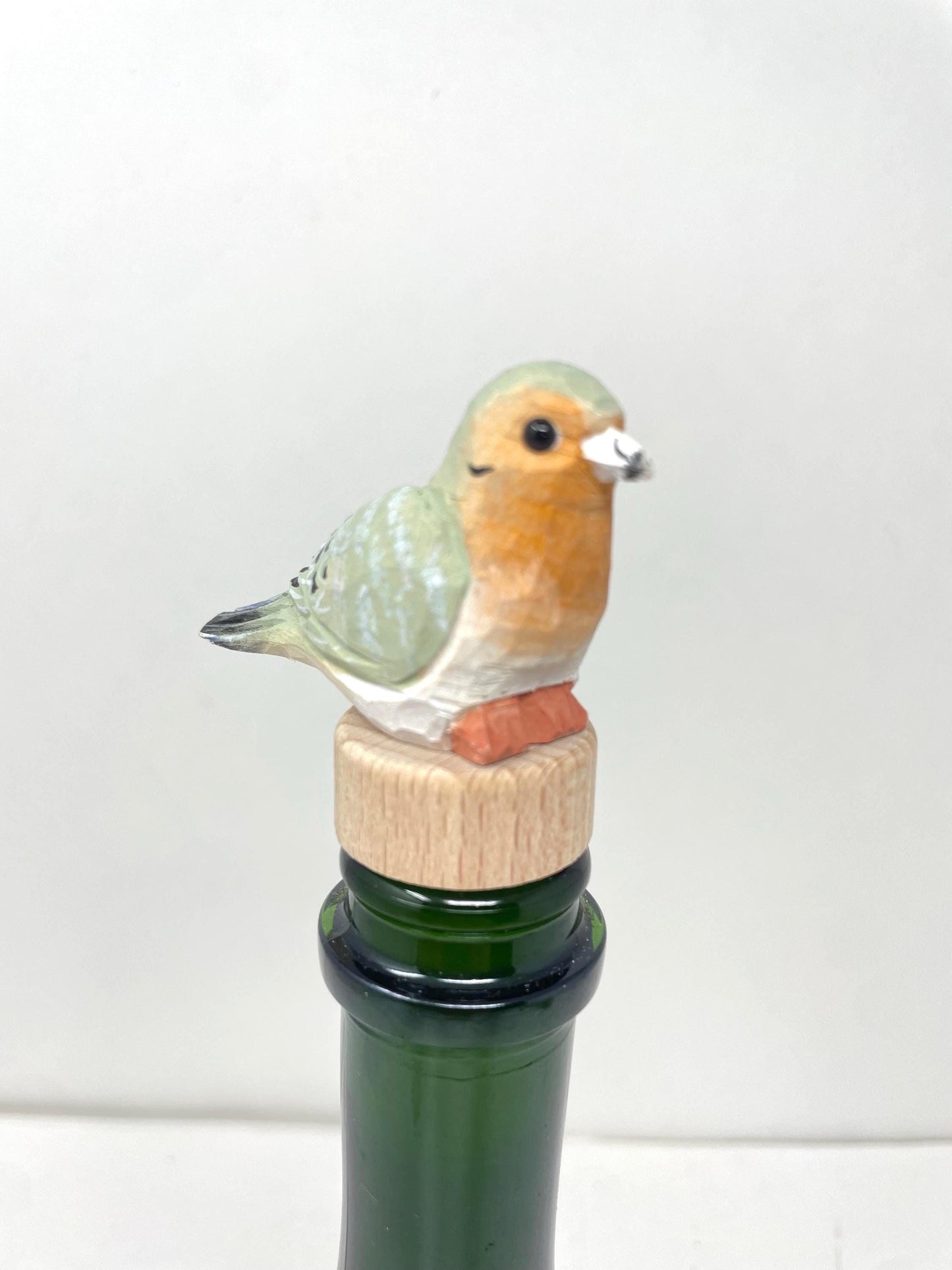 Handmade Mourning Dove Wine Stopper – Rustic Reusable Bottle Plug